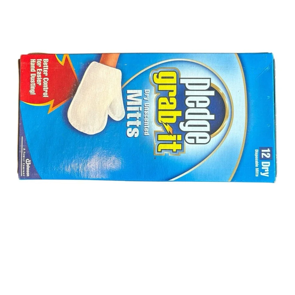 Pledge Grab It Dusting Mitt Gloves‎ 8 Ct Dry Disposable - Open box